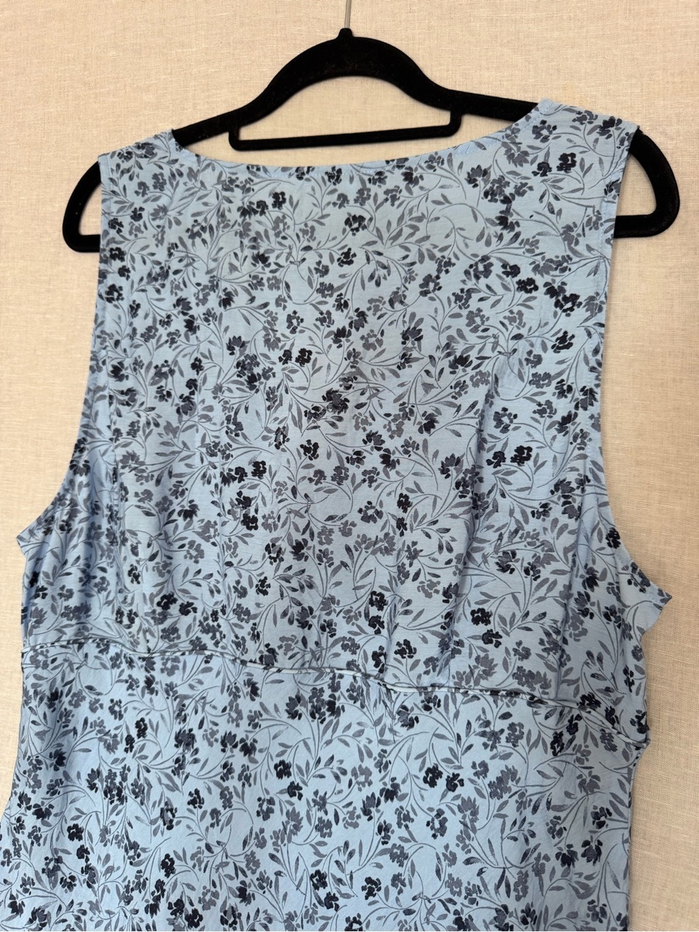 NWT Madewell $110 The Ariana floral Midi Dress in powder blue size 14 - Picture 9 of 10